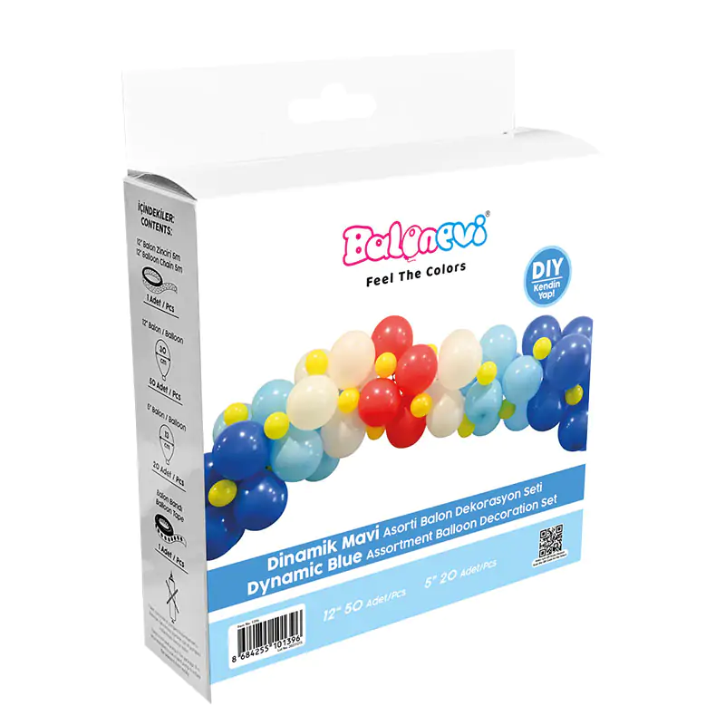 Dynamic Blue Assortment Balloon Decoration Set