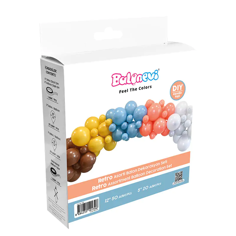 Retro Assortment Balloon Decoration Set