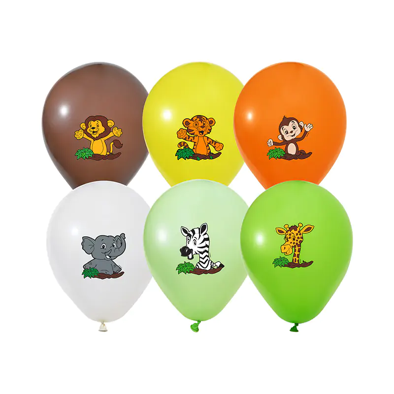 4+1 Safari Baskılı 12" Pastel Balon 100'lü