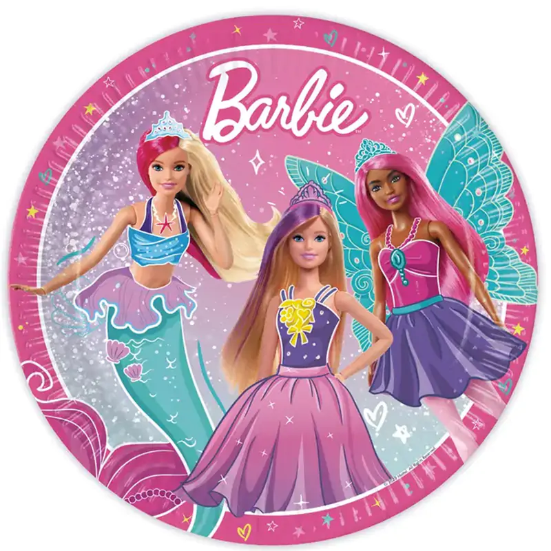 Barbie Fantasy Paper Plates 8 PCS