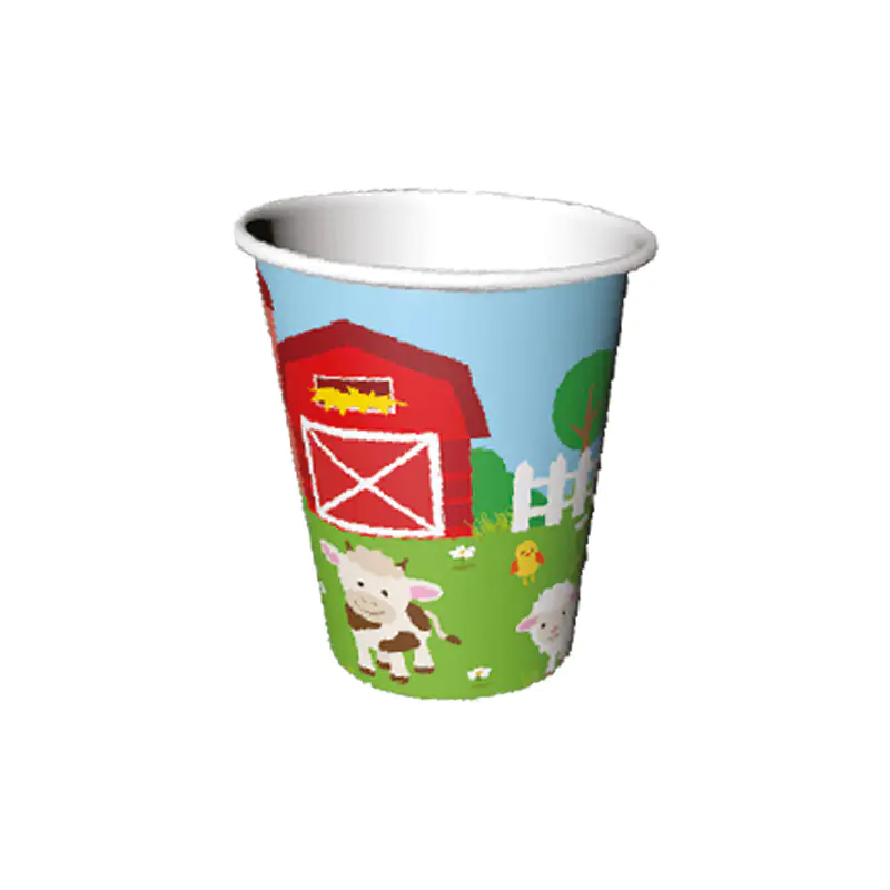 Farm Animals Paper Cups 8 PCS