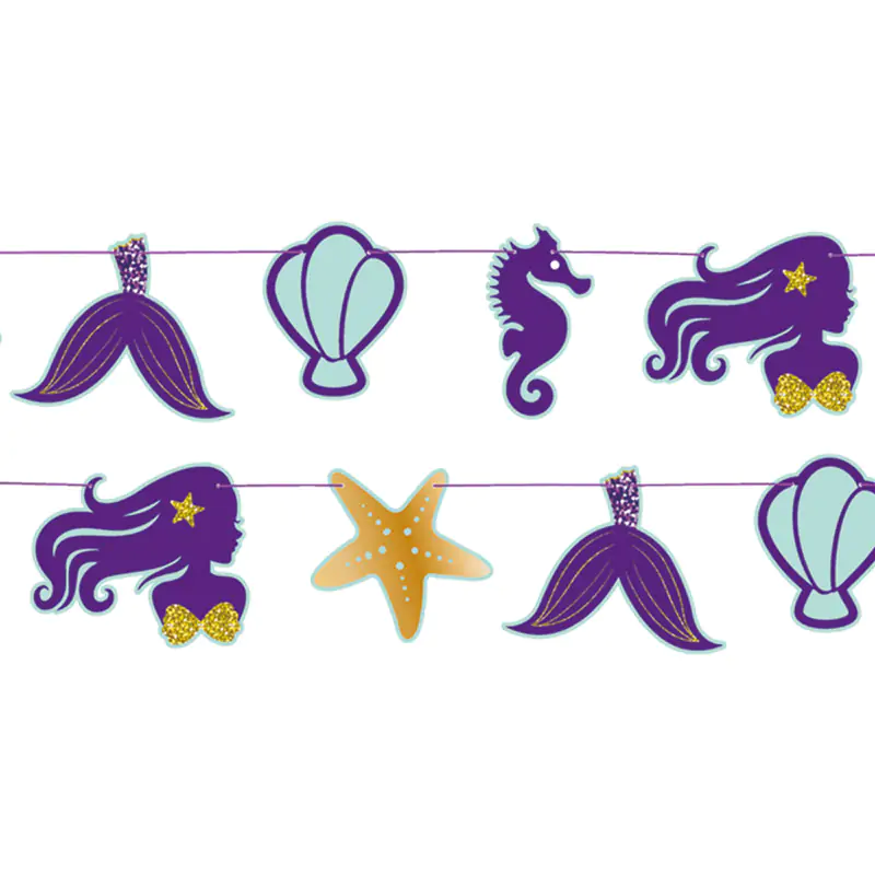 Shining Mermaid Die-Cut Banner (2,50 m)