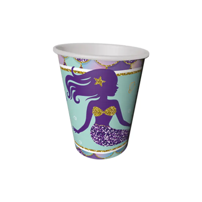 Shining Mermaid Paper Cups 8 PCS
