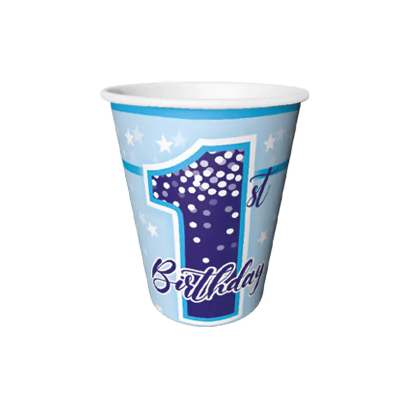 First Birthday Stars Boy Paper Cup 8 PCS