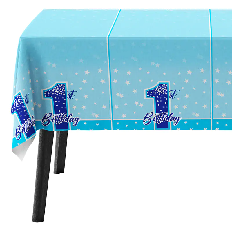 First Birthday Stars Boy Tablecover 120x180 cm