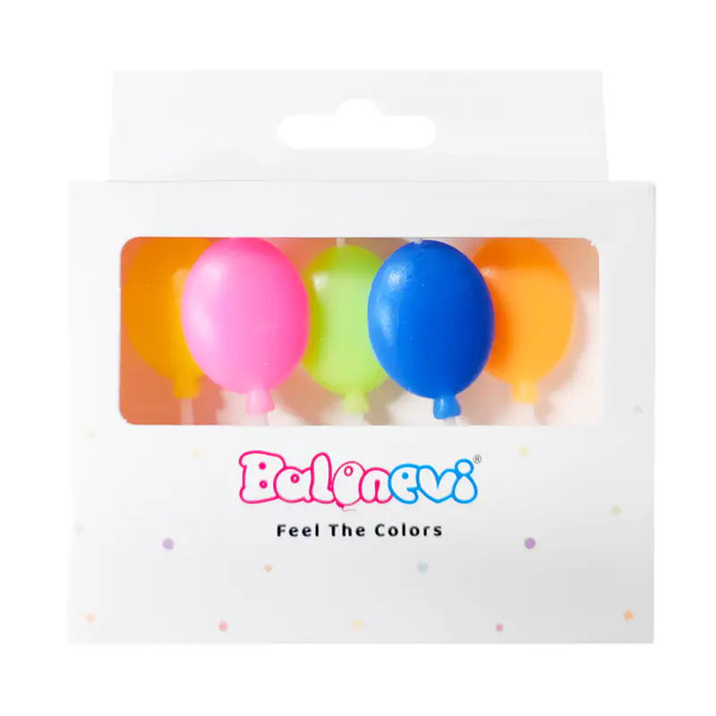 Balon Şekilli Pastel Mum 5'li