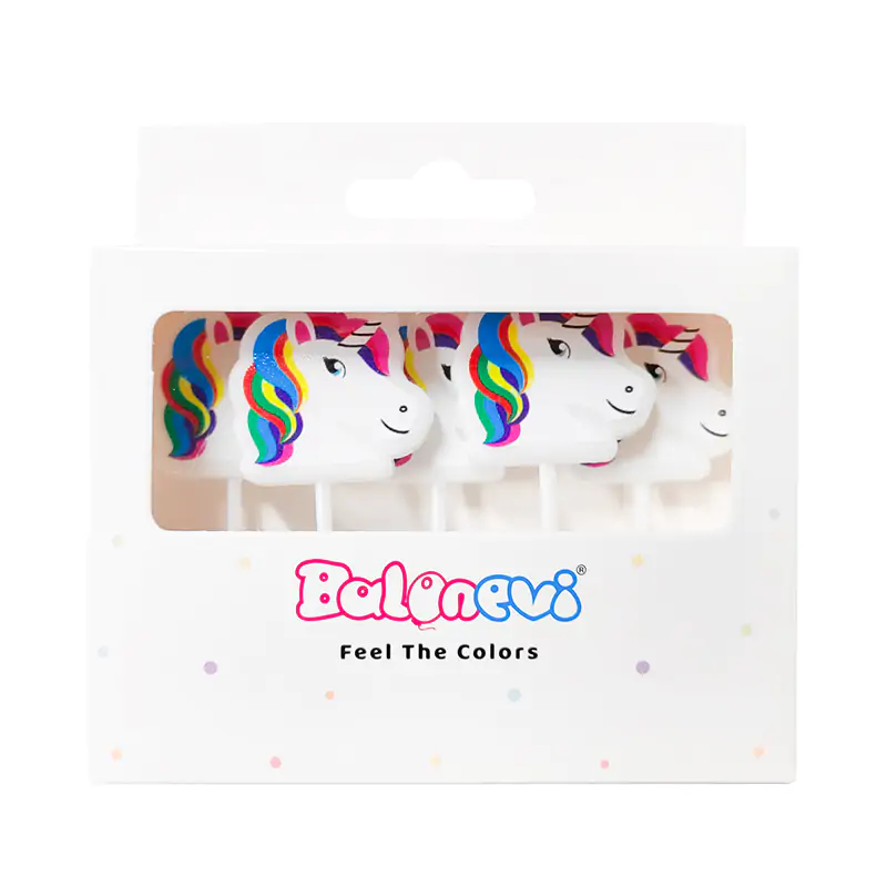 Unicorn Şekilli Mum 5'li
