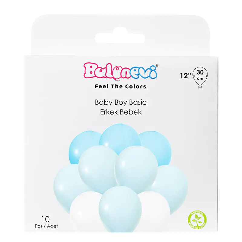 Baby Boy Basic 12" Balloon Set