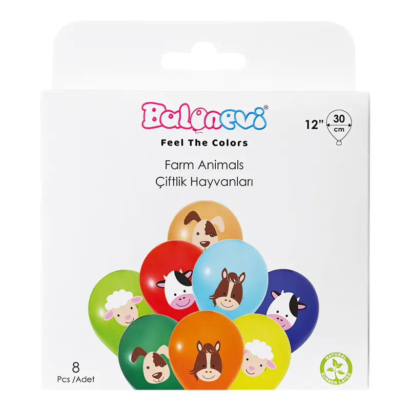 Farm Animals 12" Balloon Set
