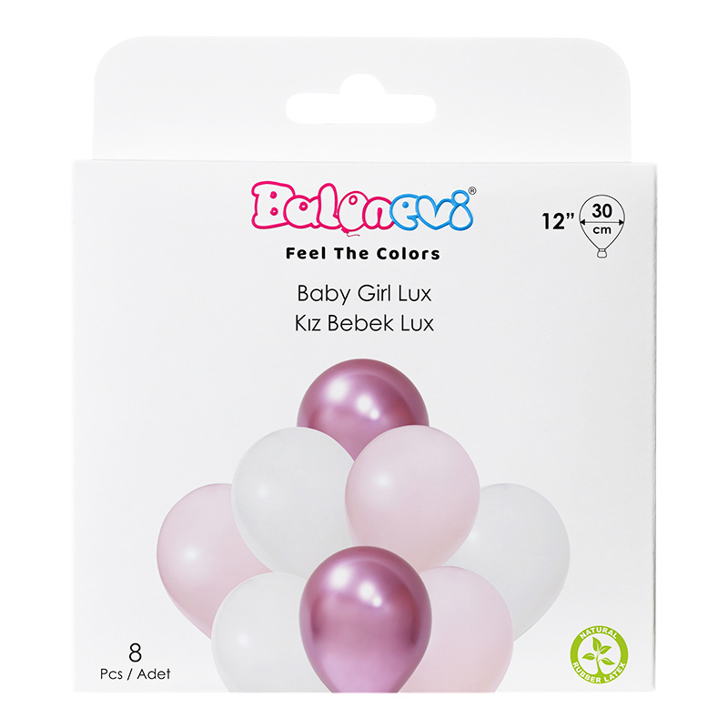 Girl Baby Lux 12" Balloon Set