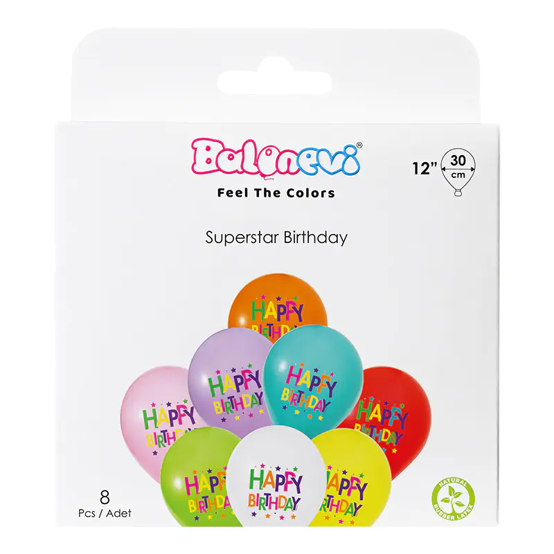 Superstar Birthday 12" Balloon Set