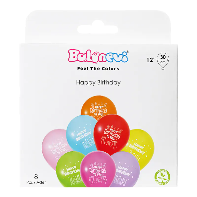Happy Birthday 12" Balloon Set