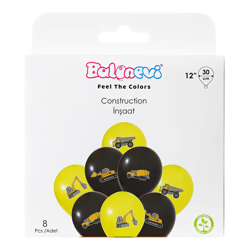 Construction 12" Balloon Set