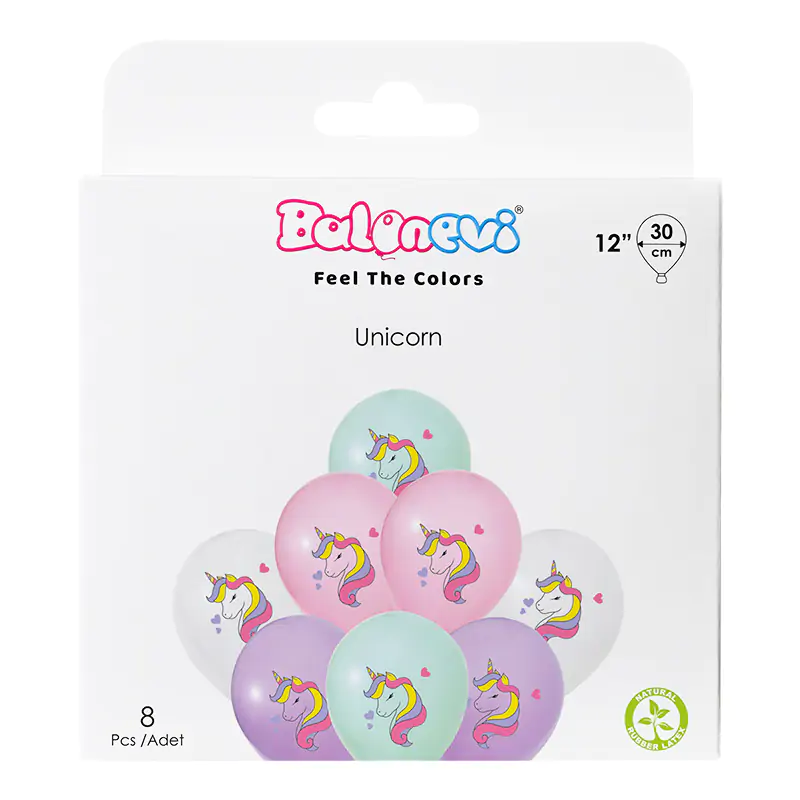 Unicorn 12" Balloon Set