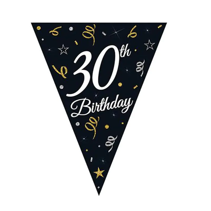 Sparkling Confetti 30 Years Old Flag Set (3,20 m)