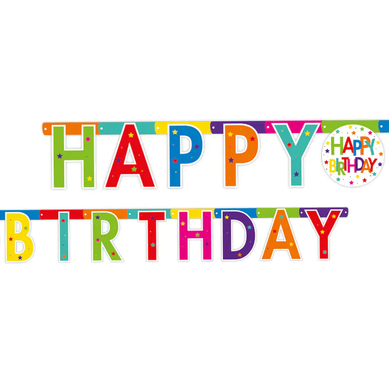 Superstar Birthday Happy Birthday Letter Banner (2,10 m)