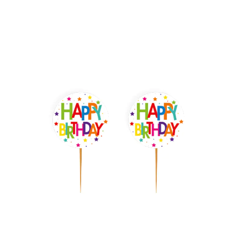 Superstar Birthday Cupcake Picks 10 PCS